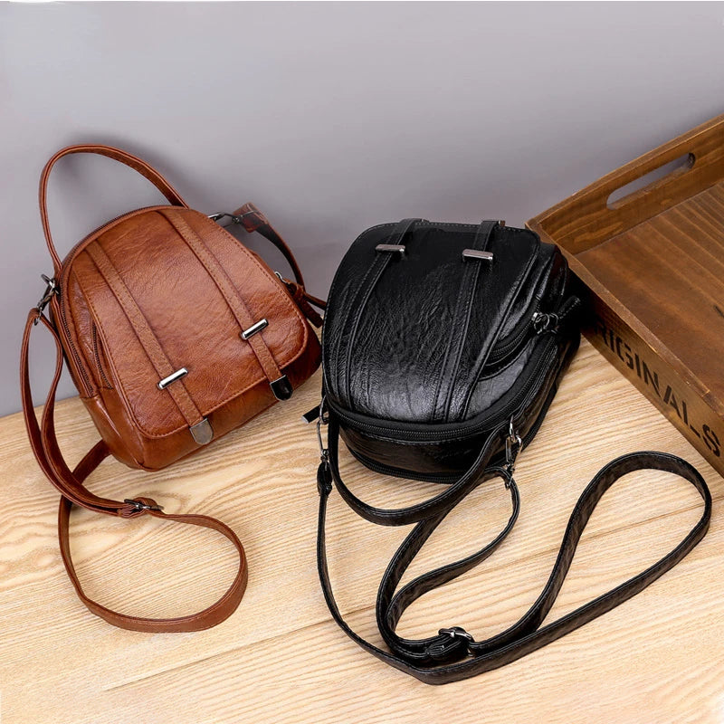 Vintage pequena bolsa de ombro feminina couro macio do plutônio crossbody saco multifuncional saco do mensageiro casual senhora bolsa bolsas de mujer